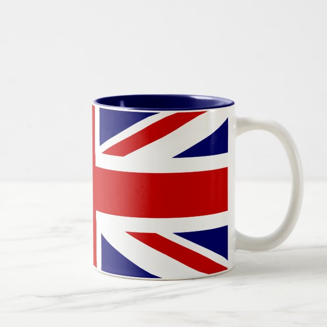 Britische Gewerkschaft-Flaggen-Tasse Zweifarbige Tasse (Rechts)