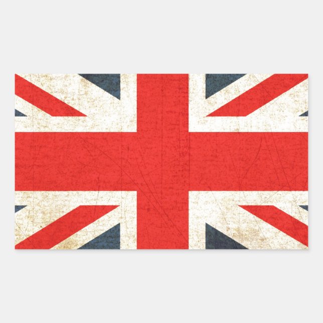 Britische Gewerkschaft Rechteckiger Aufkleber (Vorderseite)