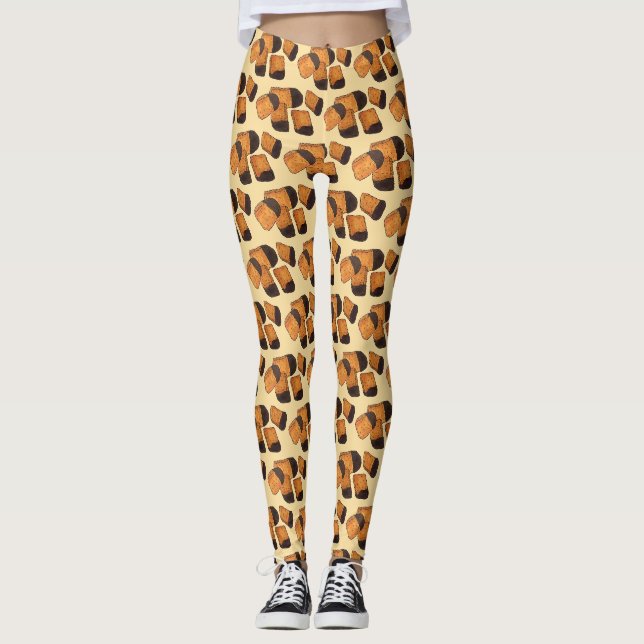 Britische Honeycomb Schwamm Cinder Toffee Candy Sw Leggings (Vorderseite)
