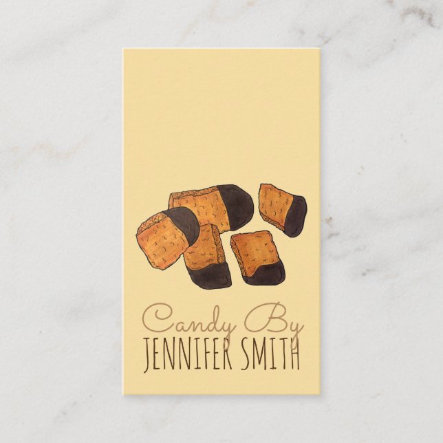 Britische Honeycomb Schwamm Cinder Toffee Candy Sw Visitenkarte (Vorderseite)