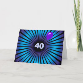 Britische Illusion am 40. Geburtstag Karte