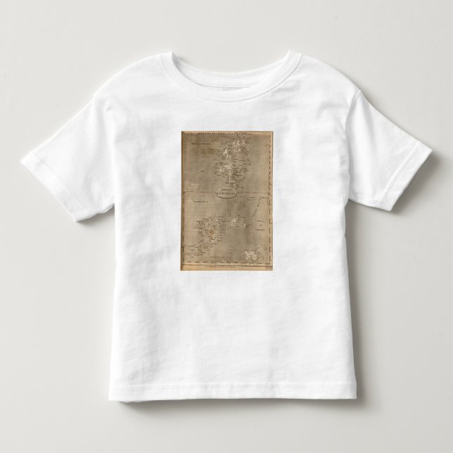Britische Insel-entferntkarte durch Arrowsmith Kleinkind T-shirt (Vorderseite)