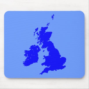 Britische Inseln - Blaue Schatten Mousepad