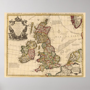 Britische Inseln, England, Irland Poster