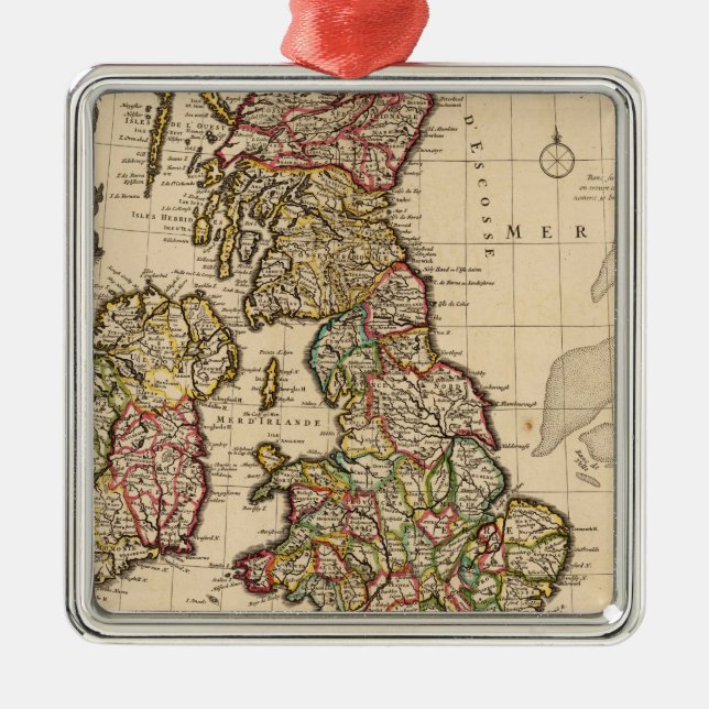 Britische Inseln, England, Irland Silbernes Ornament (Vorne)