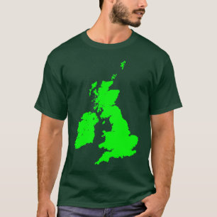 Britische Inseln im Grün T-Shirt