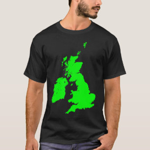 Britische Inseln im Grün T-Shirt