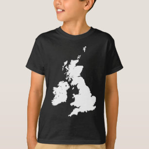 Britische Inseln im Weiß T-Shirt
