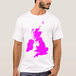 Britische Inseln in der Magenta T-Shirt