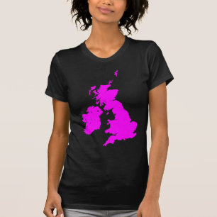 Britische Inseln in Magenta T-Shirt