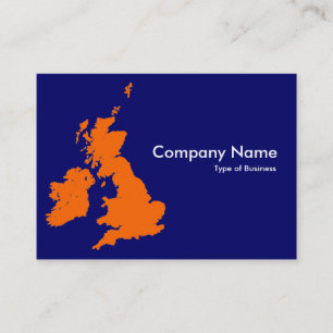 Britische Inseln - Orange und Dark Blue Visitenkarte