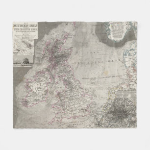 Britische Inseln und umgebendes Meer Fleecedecke