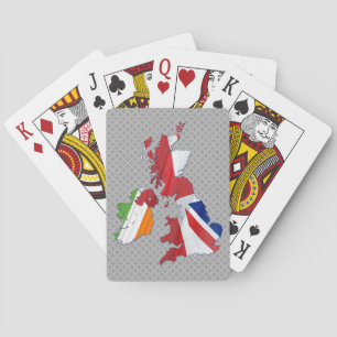 BRITISCHE ISLES-KARTE UND FLAGS-KARTEN SPIELKARTEN