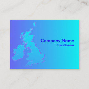 Britische Isles Shaded Blue zu Cyan Visitenkarte