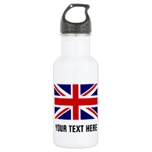 Britische Jack-Flagge Edelstahlflasche