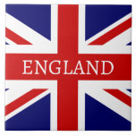 Britische Jack-Flagge Großquadratische Zierkachel Fliese<br><div class="desc">Britische Union Jack Fahne große quadratische benutzerdefinierte Fliesen. Patriotisches Design mit britischer Flagge von Großbritannien, Großbritannien, England.</div>