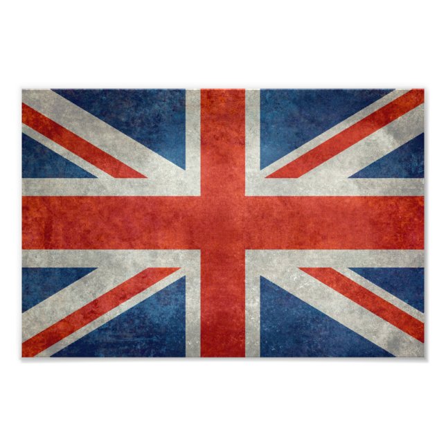 Britische Jack-Flagge im Retrostil-Foto Fotodruck (Vorne)