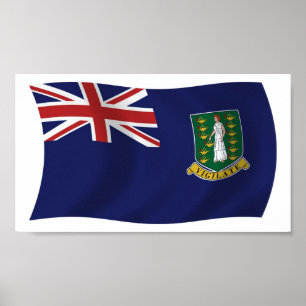 Britische Jungferninseln Flagge Poster Druck