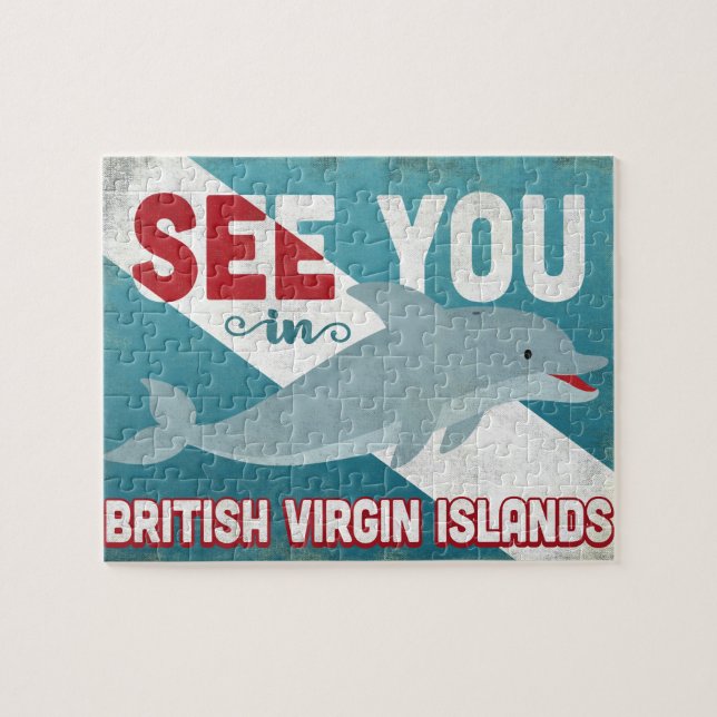 Britische Jungfrau Dolphin - Vintag BVI (Horizontal)