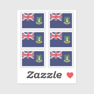 Britische Jungfrau-Inseln-Flag-Sammlung von 6 Aufkleber