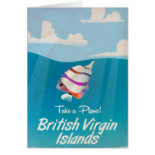 Britische Jungfrau Inseln Vintager Urlaub Poster