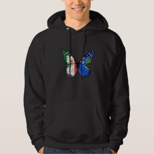 Britische Jungfrau Islanders Flag Butterfly in Mex Hoodie