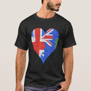 Britische Jungfrau Islanders Flag Herz T-Shirt