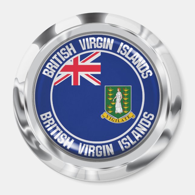 Britische Jungfrau Magnet (Vorne)