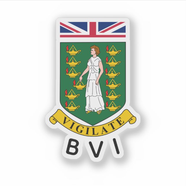 Britische Jungfrauen Aufkleber (Vorderseite)