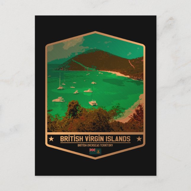 Britische Jungfrauen Postkarte (Vorderseite)