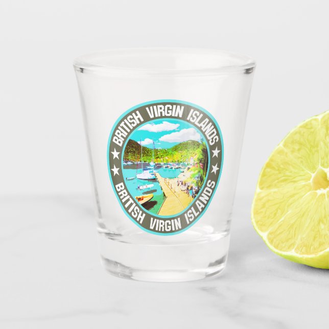 Britische Jungfrauen Schnapsglas (Vorderseite)