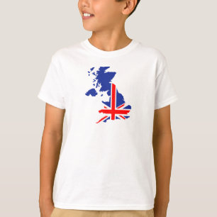 BRITISCHE Kartenflagge Großbritanniens T-Shirt