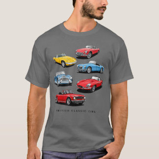 Britische Klassische Sportwagen Sammlung vintage T-Shirt