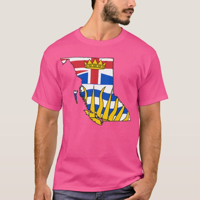 Britische Kolumbien-Karte mit britisch-kolumbianis T-Shirt (Vorderseite)