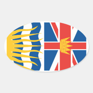 BRITISCHE KOLUMBIEN OVALER AUFKLEBER