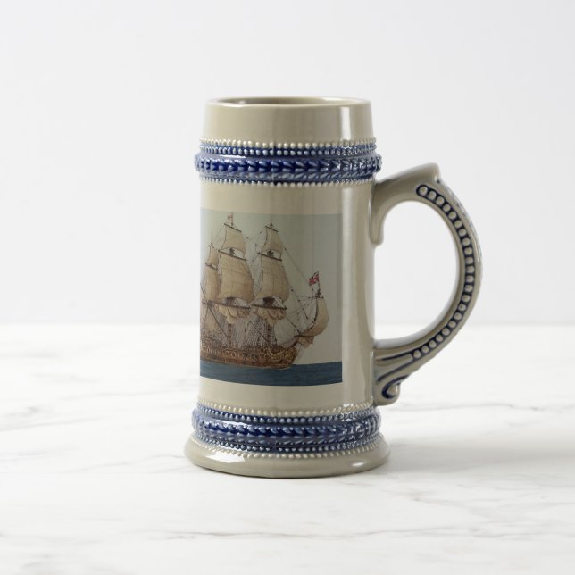 Britische Kriegsschiffs-Tasse des 17. Jahrhunderts Bierglas (Rechts)