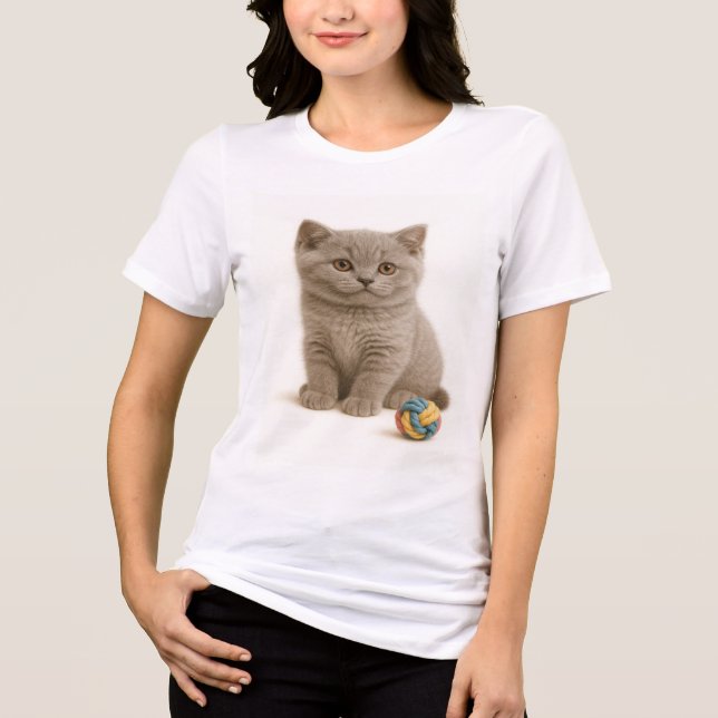 Britische Kurzhaar und Garnball Bliss Tri-Blend Shirt (Vorderseite)