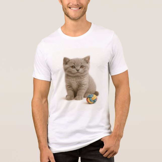 Britische Kurzhaar und Garnball Bliss Tri-Blend Shirt (Vorderseite)
