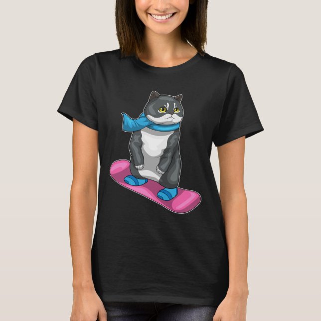 Britische Kurzsportarten Snowboard Wintersport T-Shirt (Vorderseite)