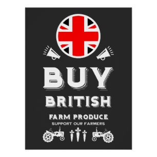 Britische Landwirtschaftsunterstützung Poster