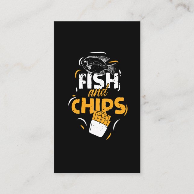 Britische Lebensmittelfisch-Chips Funny Streetfood Visitenkarte (Vorderseite)