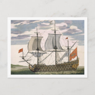 Britische Marine: ein erstklassiges Schiff, das di Postkarte
