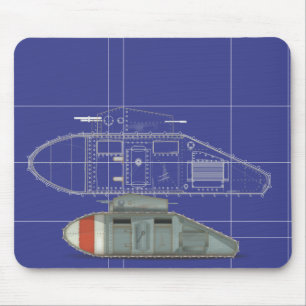 Britische Mark 1 Tank Mousepad