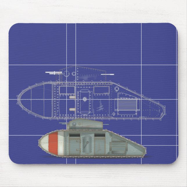 Britische Mark 1 Tank Mousepad (Vorne)