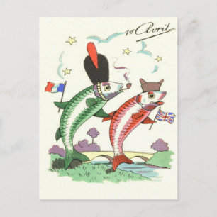 Britische Militärfisch-Sterne Postkarte