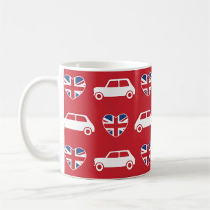Britische Minifassbinder-Herzen - rote Kaffeetasse