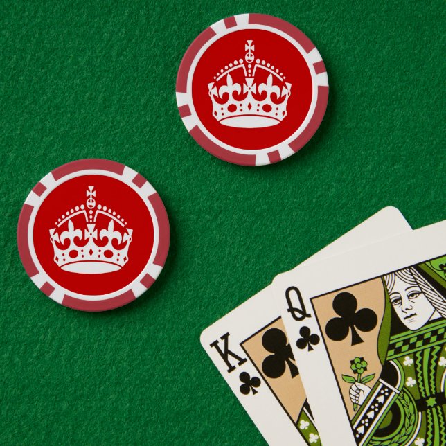 Britische Monarchenkrone Pokerchips (Pokertisch (doppelt))