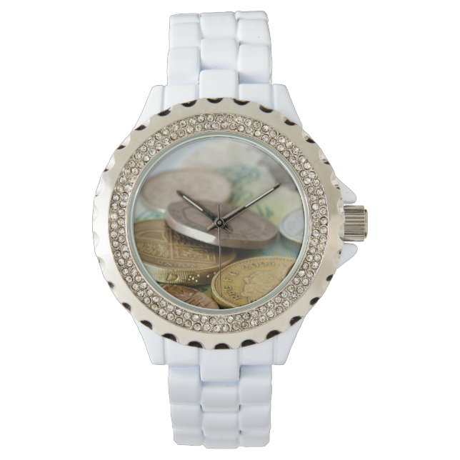Britische Münzen Armbanduhr (Vorderseite)