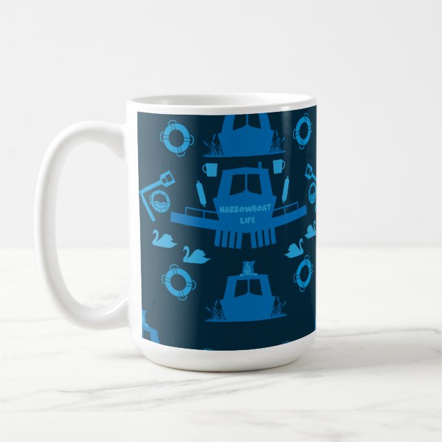 Britische Narrowboat-Geschenke Kaffeetasse (Links)