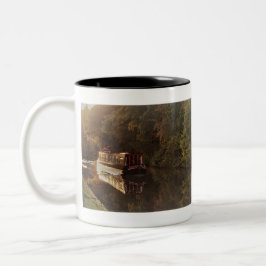 Britische Narrowboat-Malerei Zweifarbige Tasse